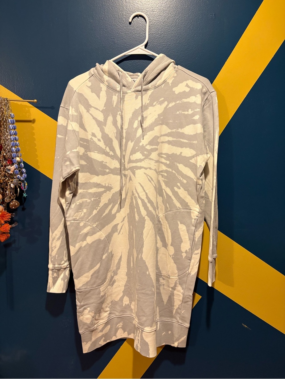 525 America Gray & Cream Tie-Dye Sweatshirt Dress NWT
